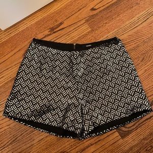 Black and silver sequins high waisted shorts